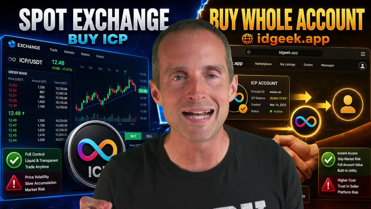Buying ICP on Spot vs. Buying Accounts on IDGeek