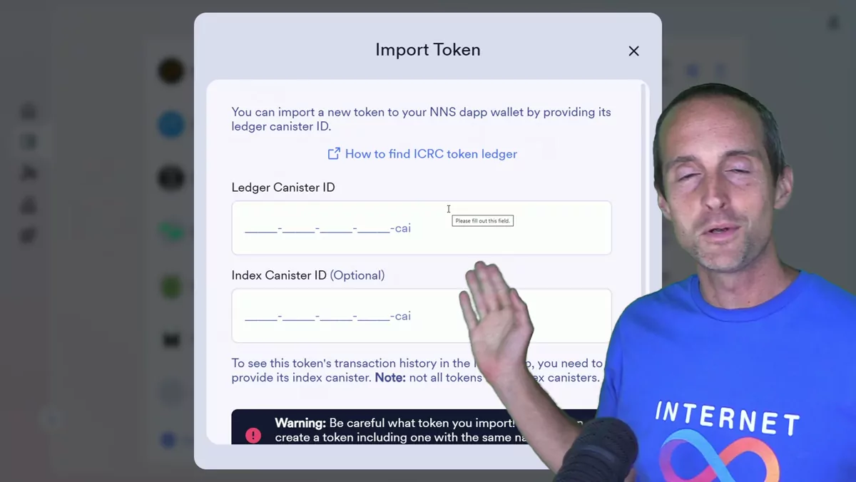 How to Import ICP Tokens like JBBJ into the NNS Wallet