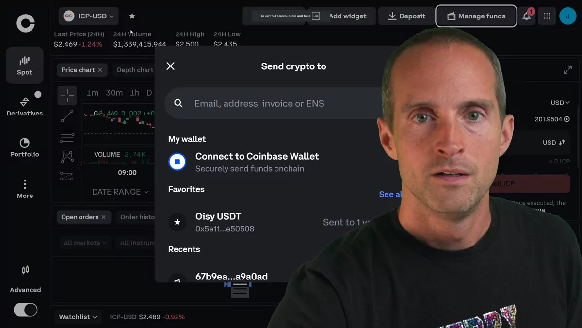 How to Withdraw Crypto From Coinbase to NNS and OISY Wallets