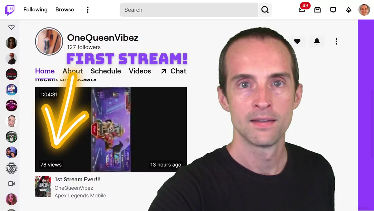 How OneQueenVibez Got 100 Twitch Followers Before Going Live Without Uploading Videos