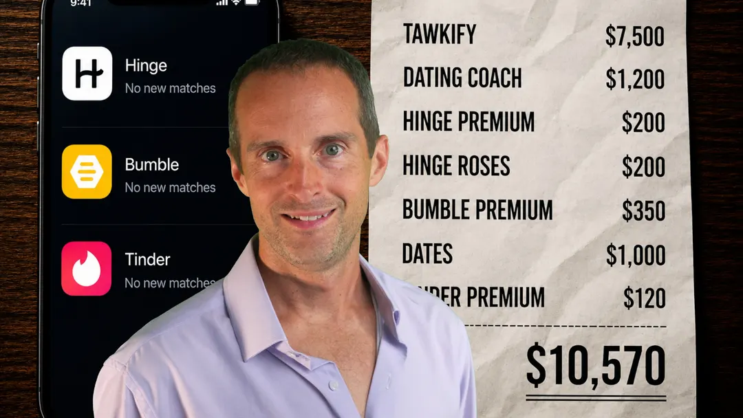 Hinge, Bumble and Tinder with no new matches beside a $10,570 dating receipt
